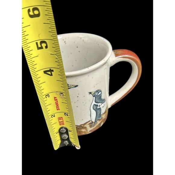 Vintage Otagiri Penguin Coffee Mug Cup Speckled Stoneware Brown Handle 4" - Picture 6 of 7